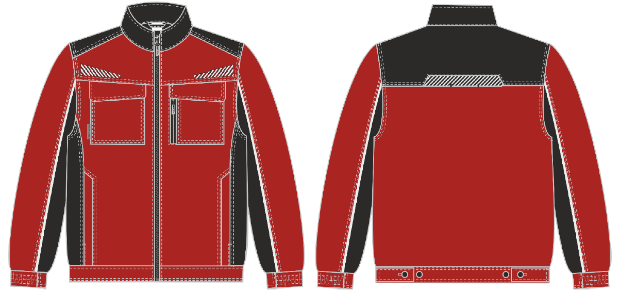 Куртка ProfLineSpecialist (тк.Смесовая,240), красный/черный