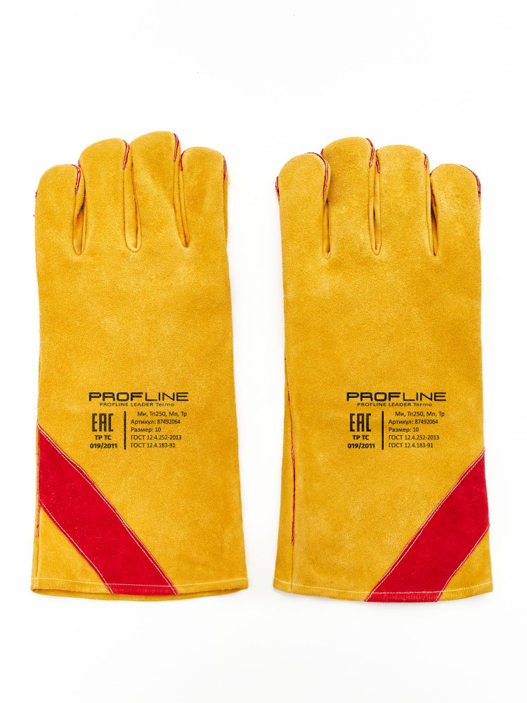 Перчатки (краги) спилковые термозащитные ProfLineLeader