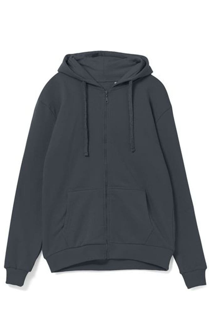 Толстовка на молнии с капюшоном Siverga Heavy 2.0, темно-серый