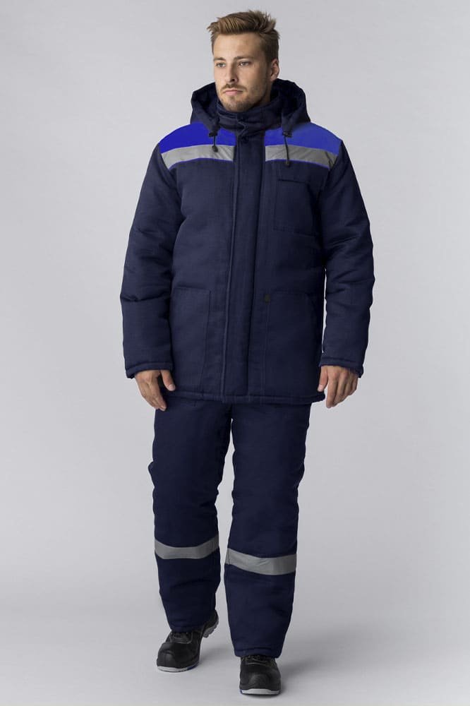 Костюм зимний Партнер NEW (тк.Смесовая, 210) п/к, т.синий/васильковый