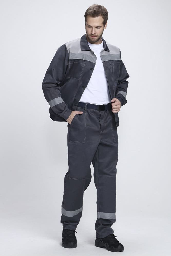 Костюм Легион-1 СОП (тк.Смесовая,210) брюки, т.серый/св.серый