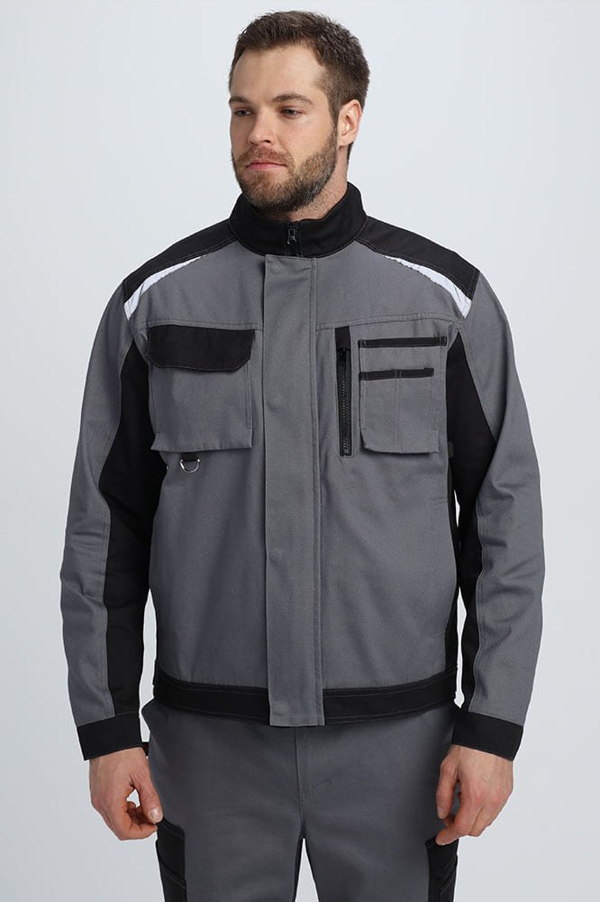 Куртка Милан CH (тк.Смесовая,260), т.серый/черный