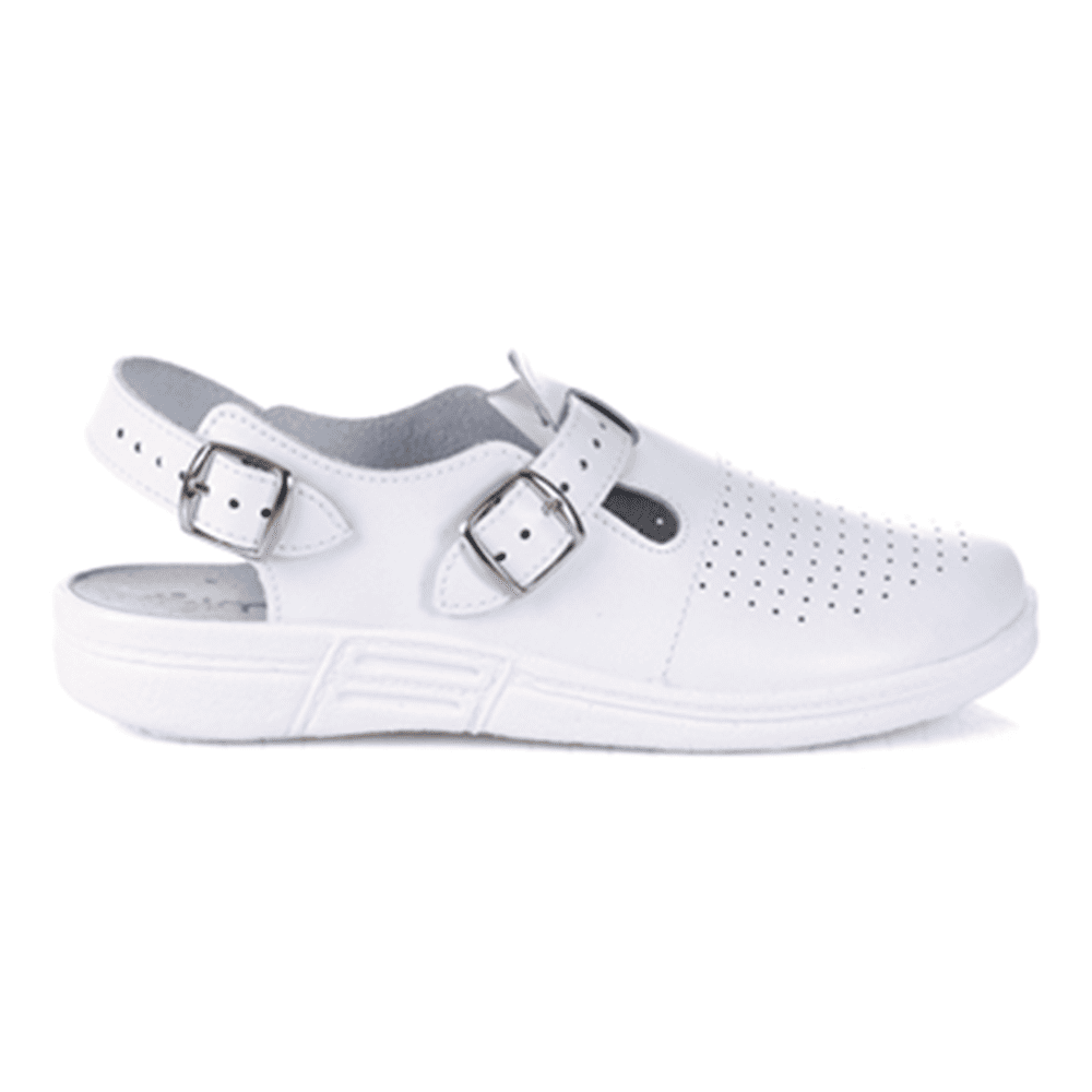 Сабо нат. кожа ПУ ALMI (арт. 8618-1-00101, 7359-09900 (7318-012101)), белый