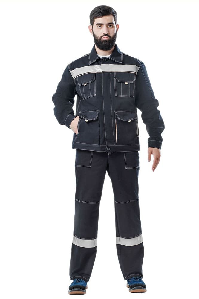 Костюм Троя IMP (тк.Саржа,320) п/к, т.синий/бежевый