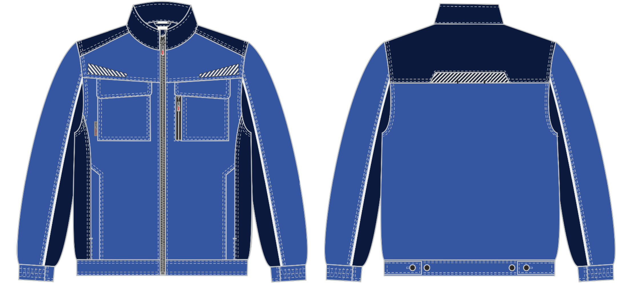 Куртка ProfLineSpecialist (тк.Смесовая,240), васильковый/т.синий