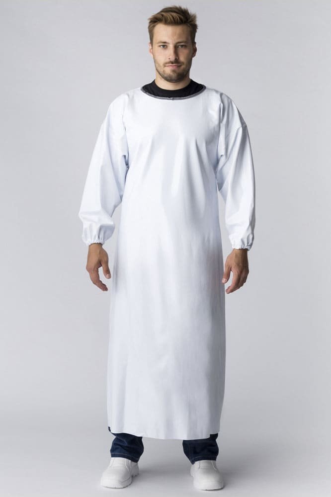 Фартук-халат (тк.ПВХ,500), белый