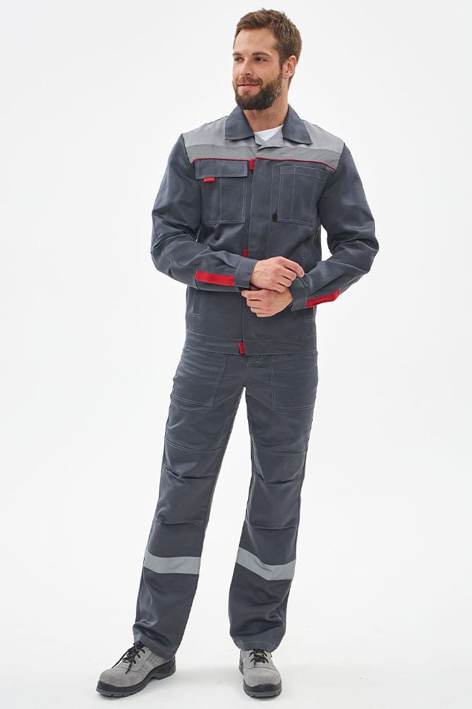 Костюм Фаворит-2 усиленный IMP (тк.Смесовая,210) п/к, т.серый/серый/красный