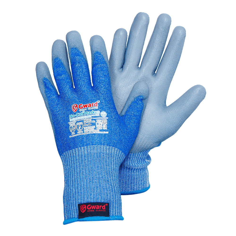 Перчатки Gward No-Cut Markus, HPPE-нить+стекловолокно с полиуретан. покр., PU5C