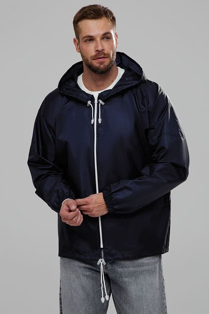 Куртка-дождевик Лидер (Таффета/Оксфорд, 240), т.синий