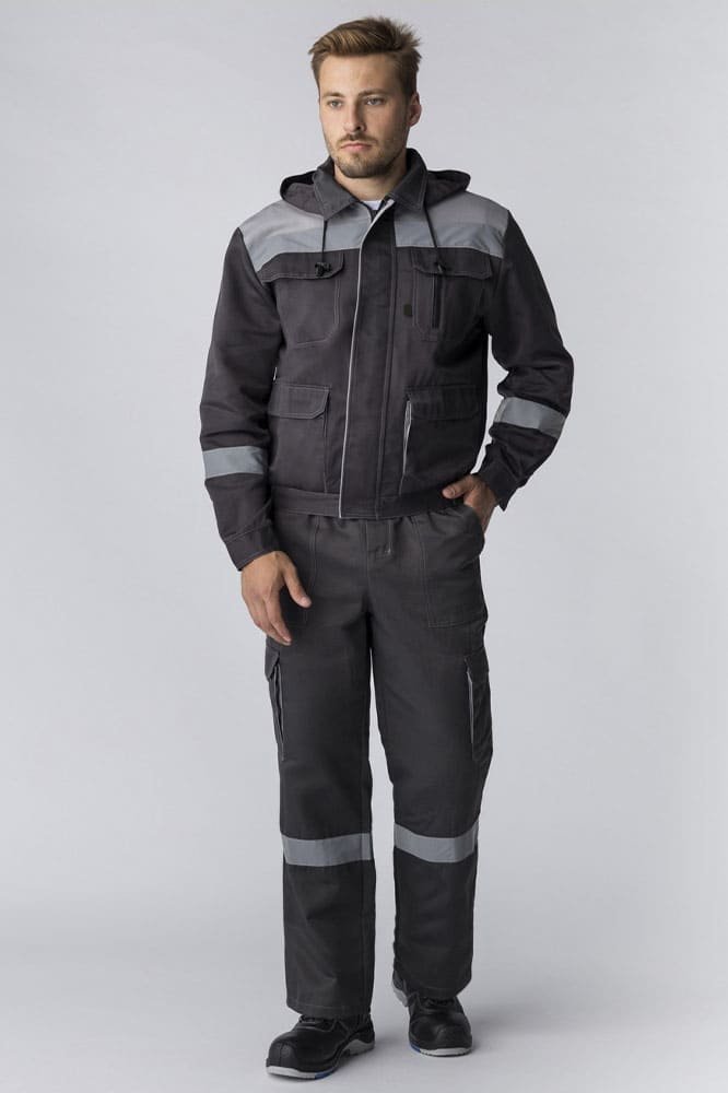 Костюм Титан-2 СОП IMP (тк.Смесовая,210) п/к, т.серый/св.серый