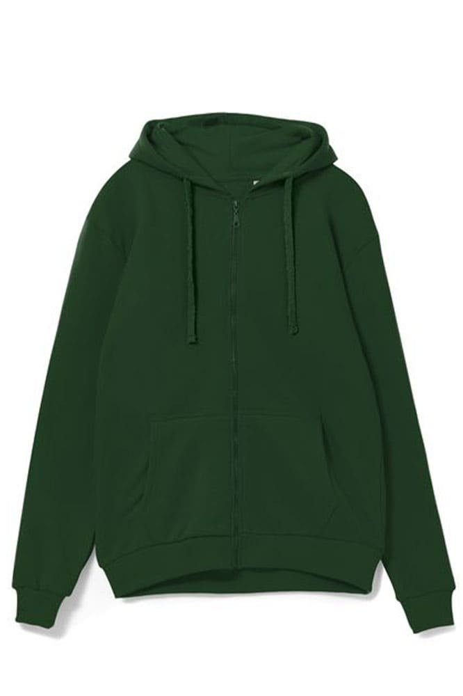 Толстовка на молнии с капюшоном Siverga 2.0, темно-зеленый