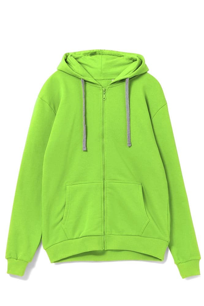 Толстовка на молнии с капюшоном Siverga Heavy (тк.Хлопок,320), зел. яблоко