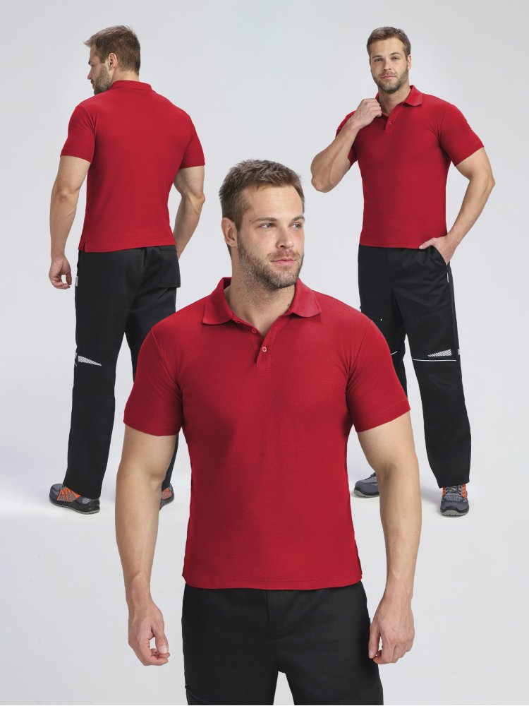 Рубашка поло ProfLineBase (тк.Пике,180), красный