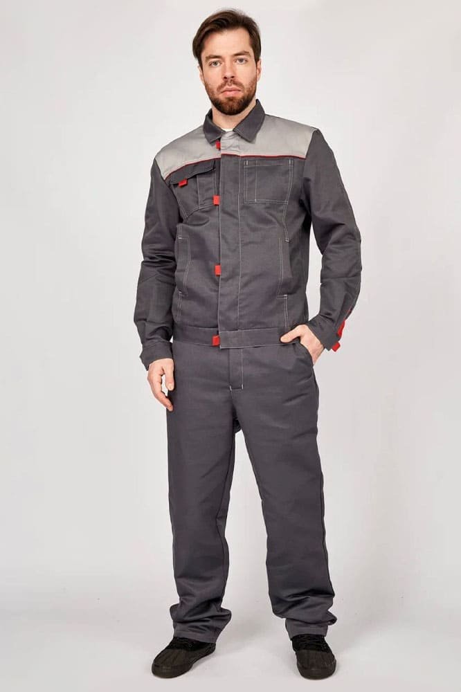 Костюм Фаворит-К (тк.Смесовая,210) брюки, т.серый/серый