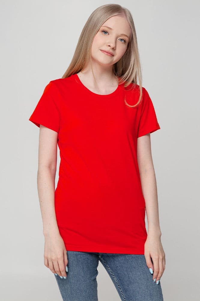 Футболка женская T-bolka Lady, красный