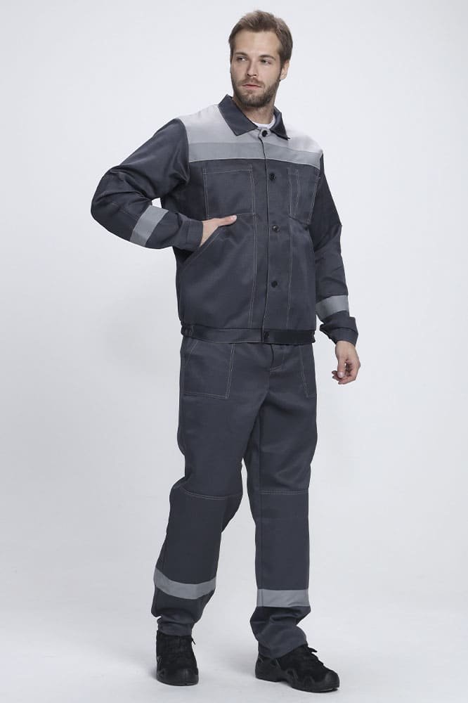 Костюм Легион-1 СОП NEW (тк.Смесовая,210) брюки, т.серый/св.серый