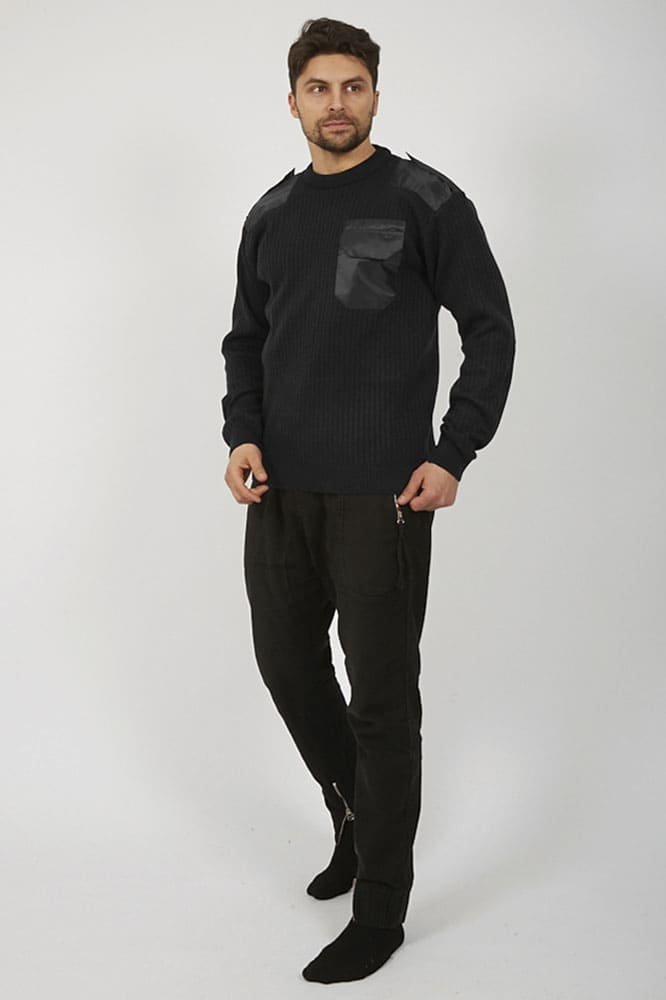 Свитер (джемпер) форменный усиленный, черный