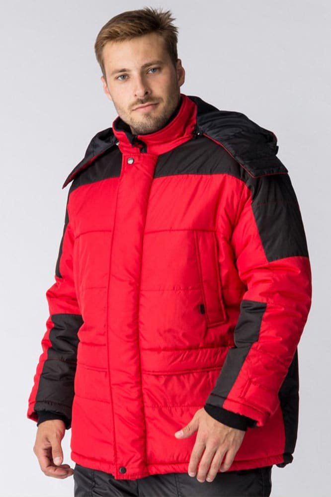 Куртка зимняя Европа CH (тк.Дюспо), красный/черный