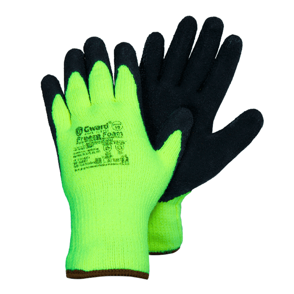 Перчатки Gward Freeze Foam из акриловой пряжи с начесом + вспенен. латекс, L5004