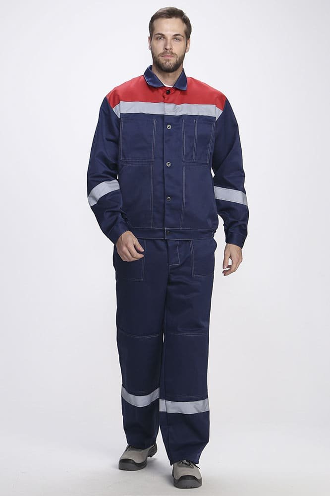 Костюм Легион-1 СОП (тк.Смесовая,210) брюки РБ, т.синий/красный
