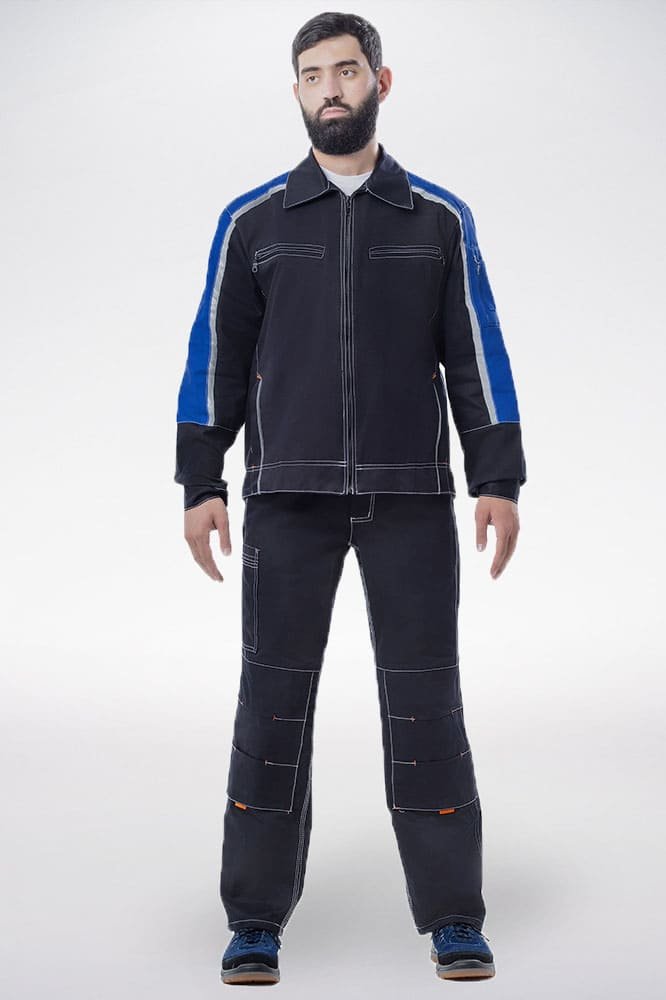 Костюм Джет IMP (тк.Саржа,320) п/к, т.синий/васильковый