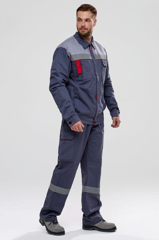 Костюм Флагман-Фаворит-2 СОП IMP (тк.Саржа,250) п/к, т.серый/св.серый