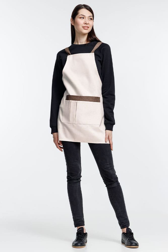 Фартук Settle In, светло-бежевый (молочный)