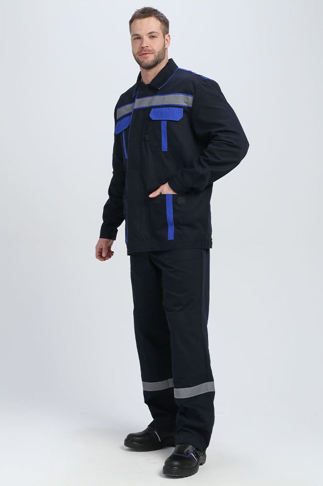 Костюм ИТР СОП IMP (тк.Саржа,250) п/к, т.синий/васильковый