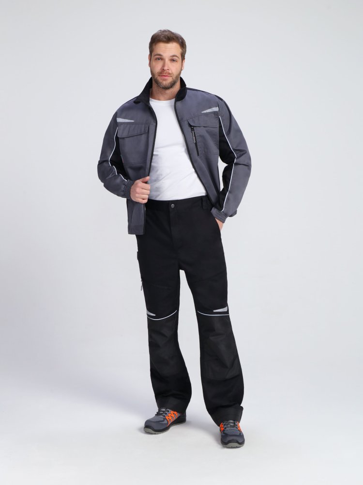 Костюм ProfLineSpecialist-1 (тк.Смесовая,240) брюки, серый/черный