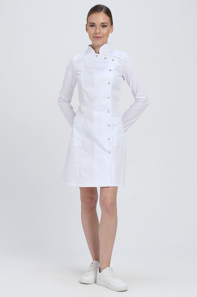 Халат женский Алина (тк.Сатори,150), белый