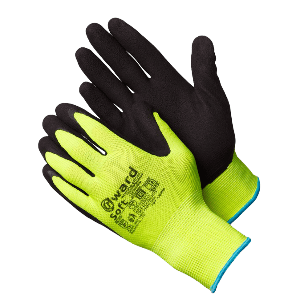 Перчатки Gward Soft нейлоновые со вспененным латексным покрытием, L2006