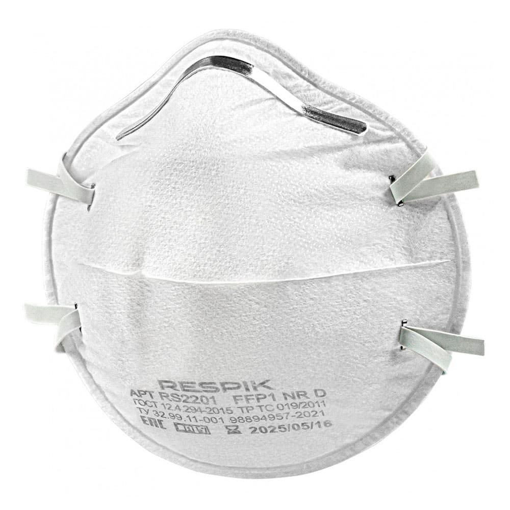 Респиратор чашеобразный RESPIK® RS2201 без клапана, FFP1 (3 шт)