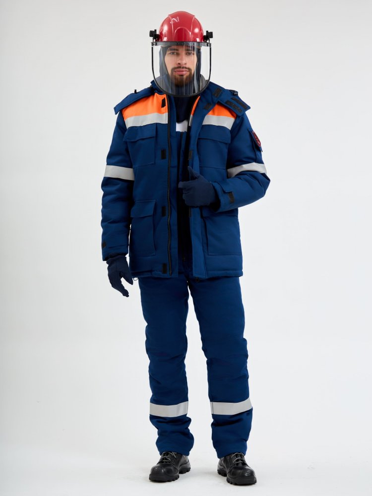 Костюм зимний Энергия-Г IVкл.п. (91,4 кал.), т.синий/оранжевый