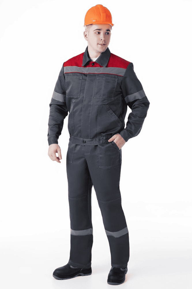 Костюм Легионер-2 СОП (тк.Смесовая,210) п/к, т.серый/красный