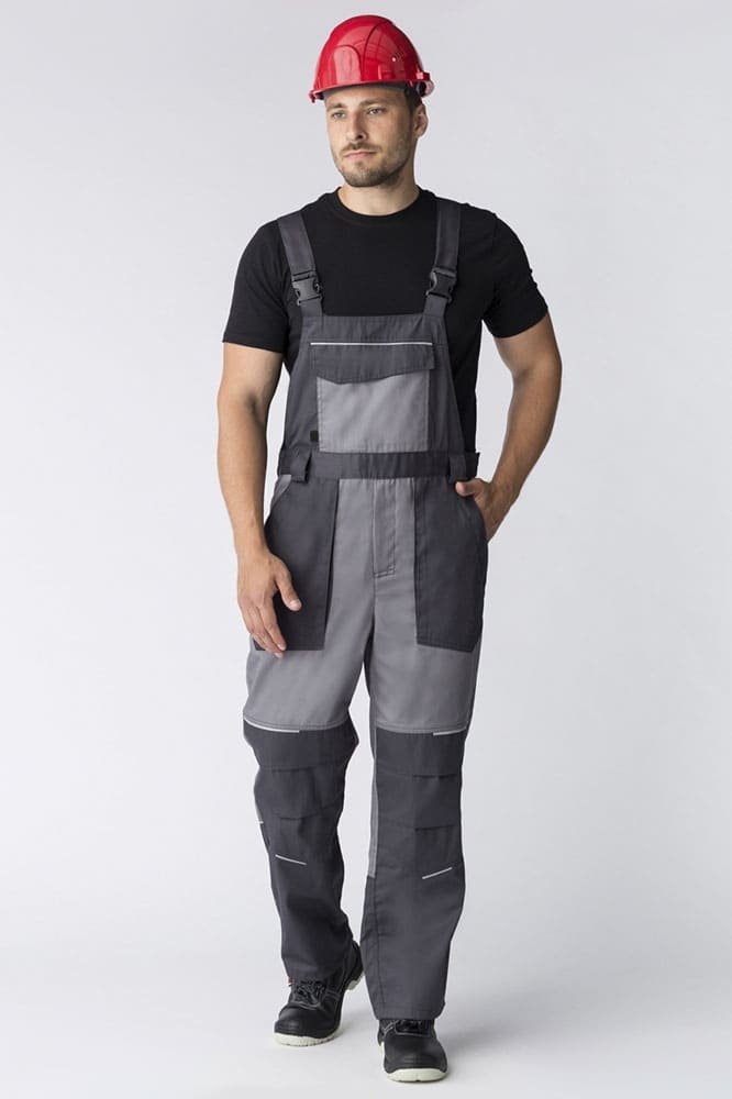 Полукомбинезон Лидер IMP (тк.Смесовая,240), т.серый/св.серый