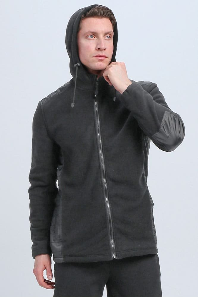 Куртка с капюшоном Кэмп (тк.Флис), т.серый