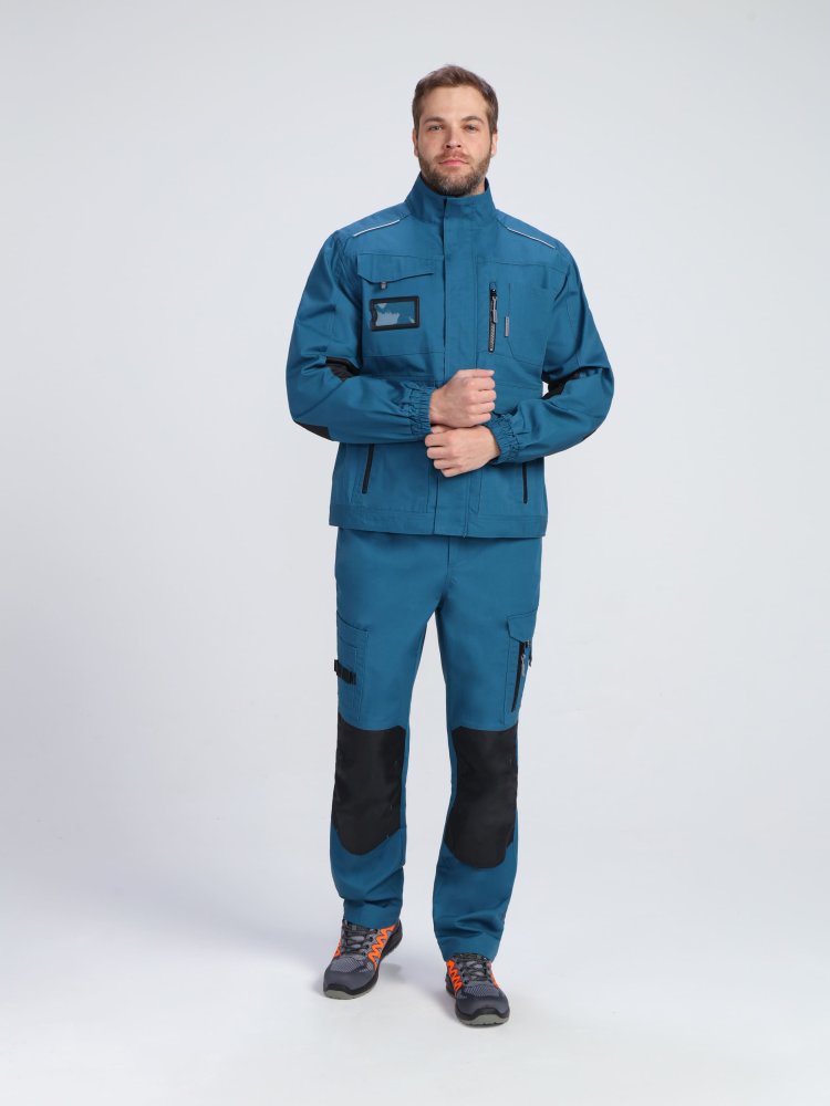 Костюм ProfLineSpecialist-2 (тк.РипСтоп,240) п/к, циан/черный