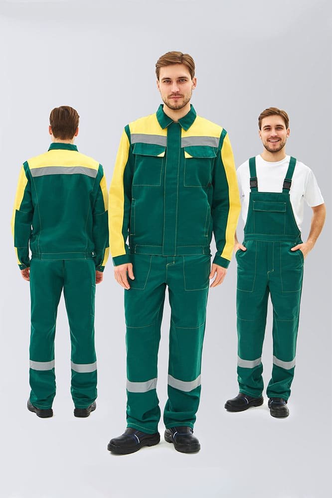 Костюм Сфера-2 СОП CH (тк.Смесовая,210) п/к, зеленый/желтый