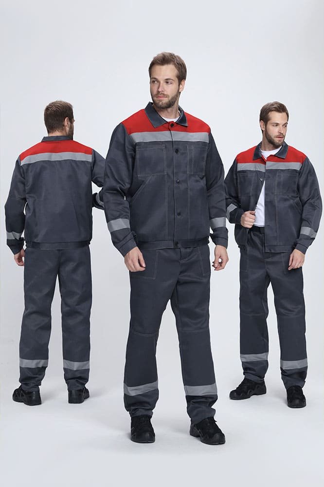 Костюм Легион-1 СОП (тк.Смесовая,210) брюки, т.серый/красный