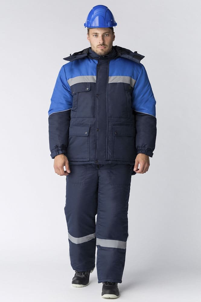 Костюм зимний Сибер СОП CH (тк.Таслан) п/к, т.синий/васильковый