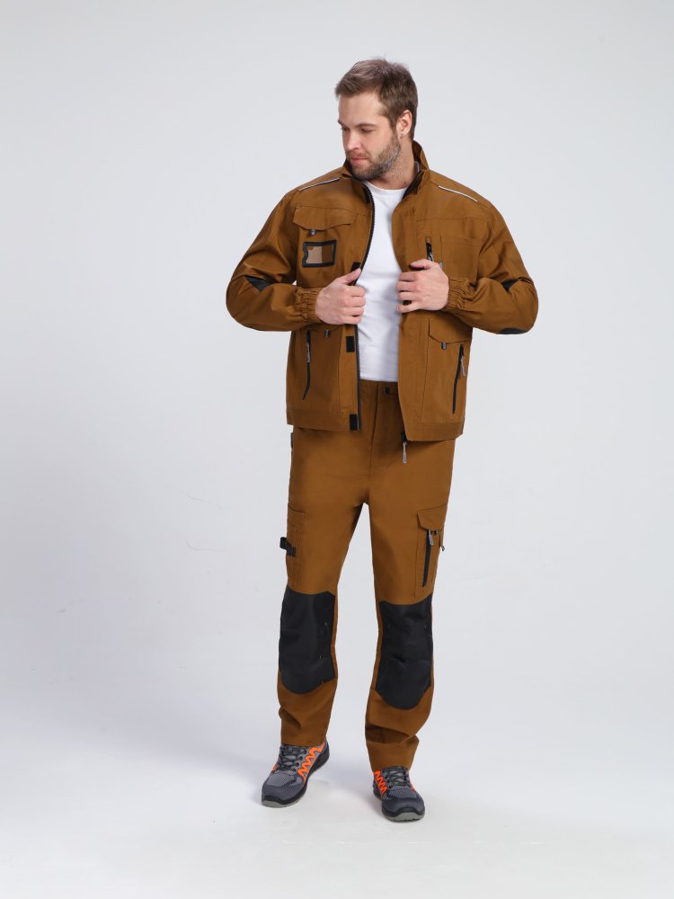 Костюм ProfLineSpecialist-1 (тк.РипСтоп,240) брюки, коричневый/черный