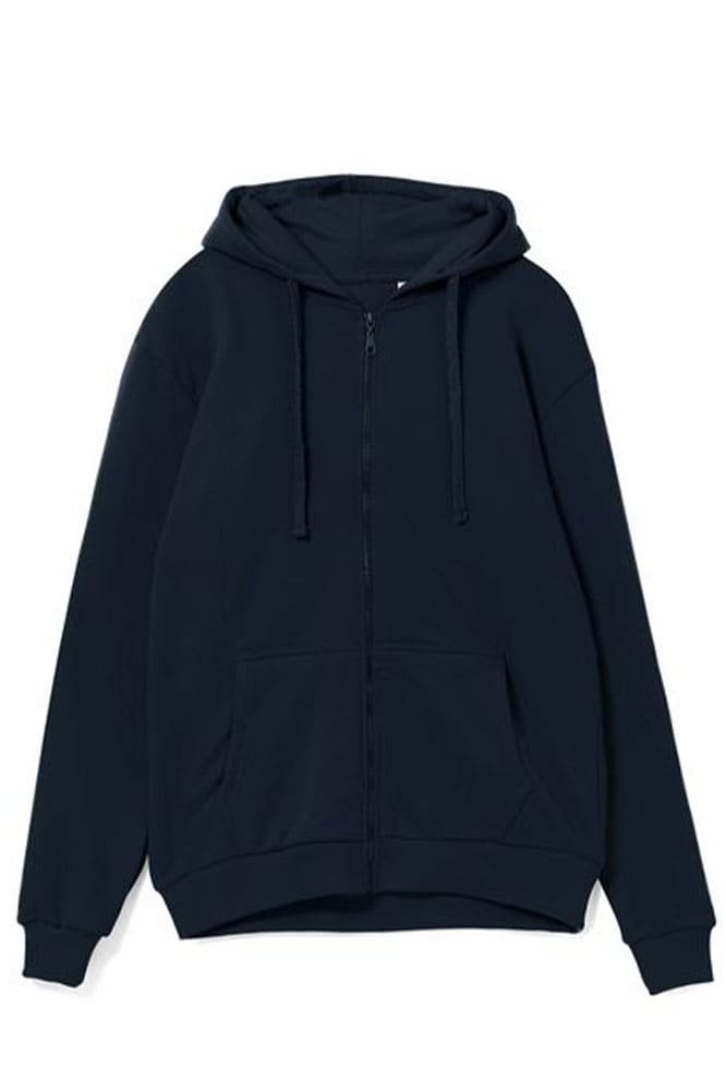 Толстовка на молнии с капюшоном Siverga Heavy 2.0, темно-синий