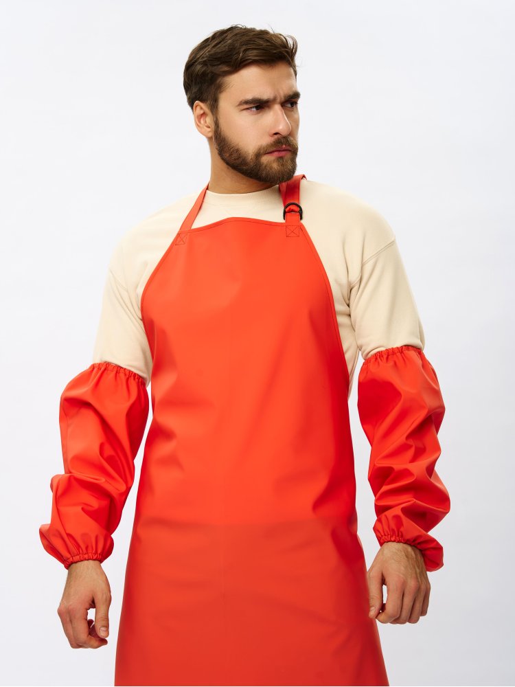 Нарукавники влагозащитные для рыбаков ProfLineSpecialist (ПВХ,550), оранжевый