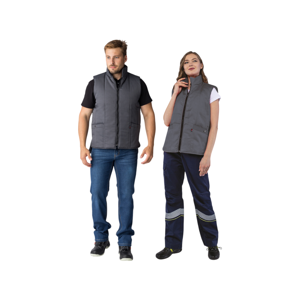 Жилет утеплённый Универсальный, темно-серый