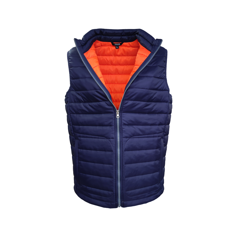 Жилет рабочий утеплённый J-01, синий+оранжевый