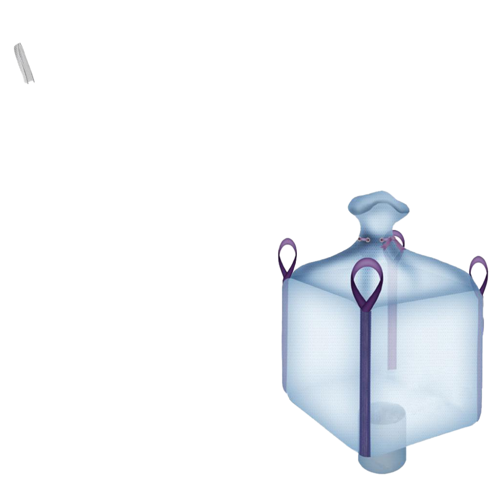 Биг-Бэг четырехстропный 95 х 95 х 150 см, верх юбка, низ клапан