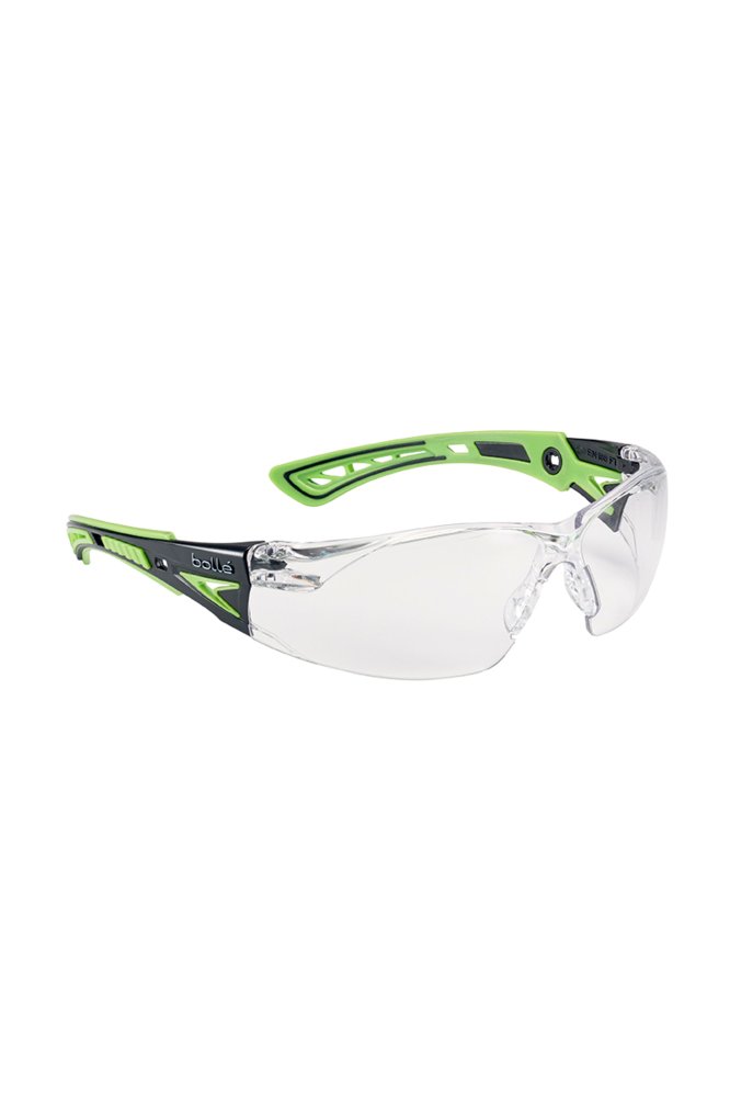 Очки открытые Rush+, clear, зеленые дужки Platinum (Rushppsig) 'Bolle'