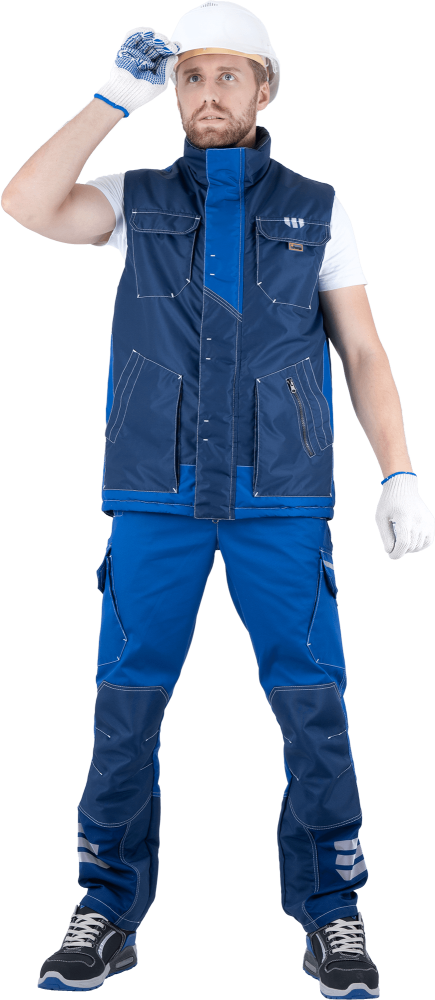 Жилет ЭДВАНС утепленный, синий-василек