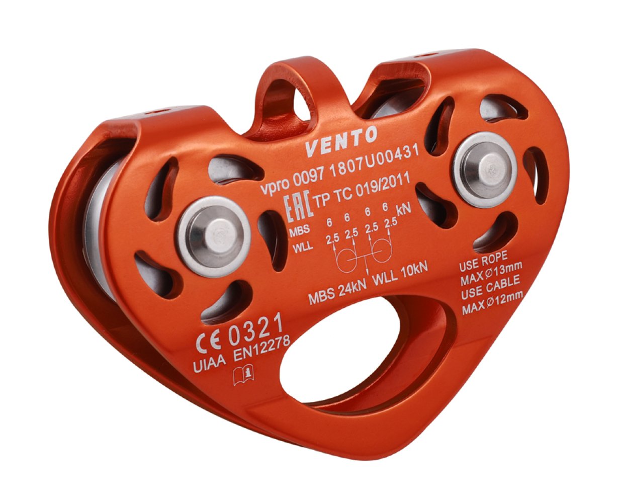 Блок-ролик парный TANDEM (дюраль) (vnt 1097) с подшипником