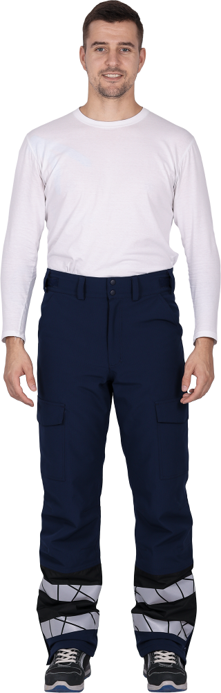 Брюки мужские утепленные ACTIVE, синий-черный